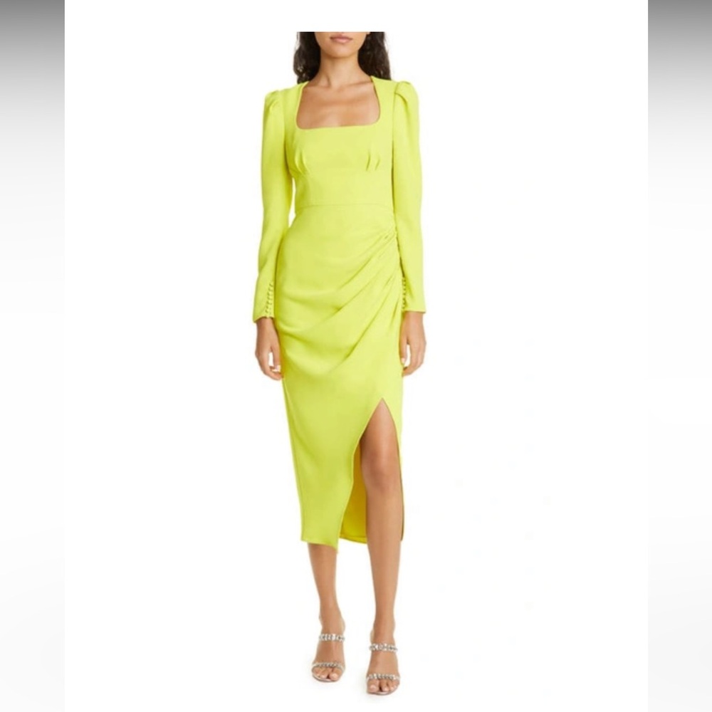 Self-Portrait Ruched Midi Dress